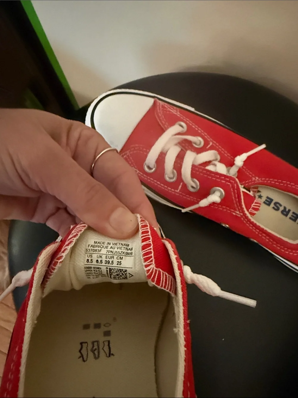 Converse Red Low-Top Canvas Sneakers